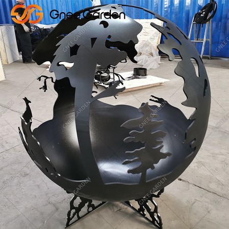 Corten Steel Sphere Rust Outdoor Fire Sphere Corten Steel Sphere Rust Outdoor Fire Sphere
