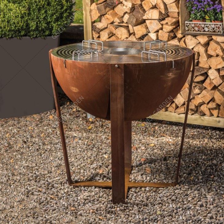 Маса за барбекю Corten Steel Fire Pit Външна скара Барбекю