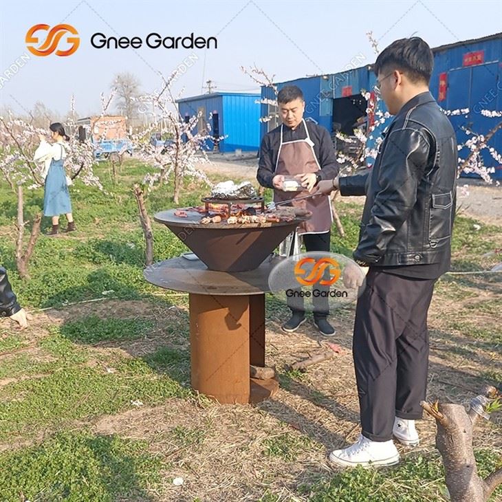 Metal Barbecue Corten Steel BBQ Grill