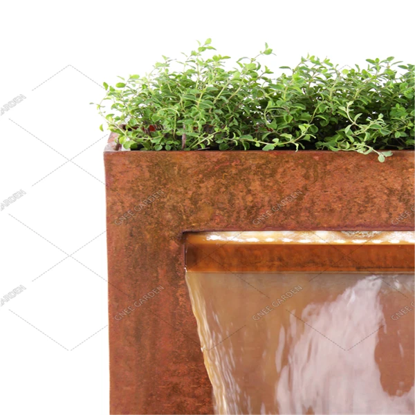 Modern Art Outdoor Garden Decoration Corten Steel Fountain