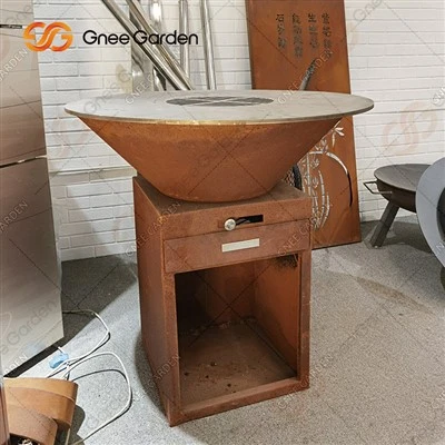 Corten Steel Fire Barbecue Grill Bbq Corten Steel Bbq Pit Corten Steel Fire Pit Bbq Grill