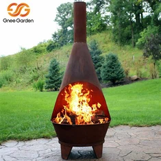 Corten Steel Fire Place Външна градина