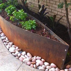 Голяма градинска декоративна метална саксия за цветя Corten Steel