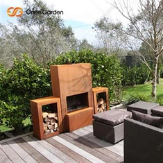 Corten Steel Голяма външна печка Камина