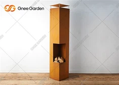 Външна тежкотоварна градинска камина, устойчива на атмосферни влияния стомана Corten