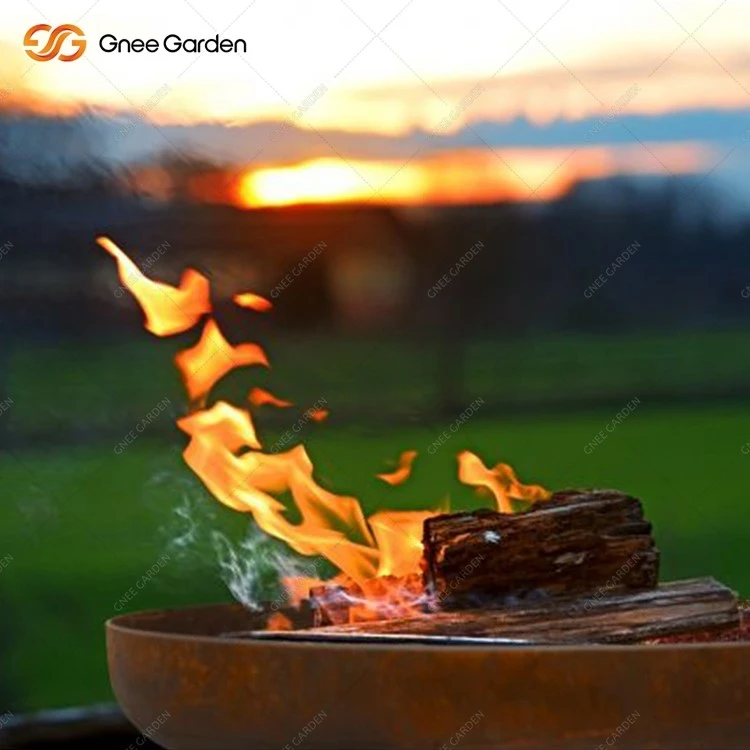 Small Weathering Steel Fire Bowl With Base Small Weathering Steel Fire Bowl With Base