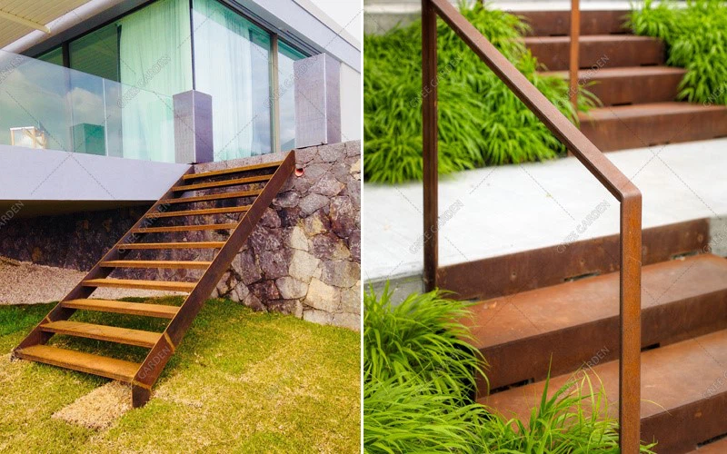Steel Structures Weathering Steel Stairs Steel Structures Weathering Steel Stairs