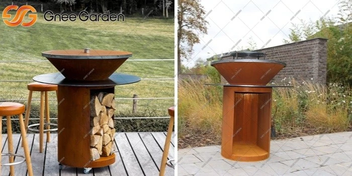 Corten Steel backyard bbq party Corten Steel backyard bbq party